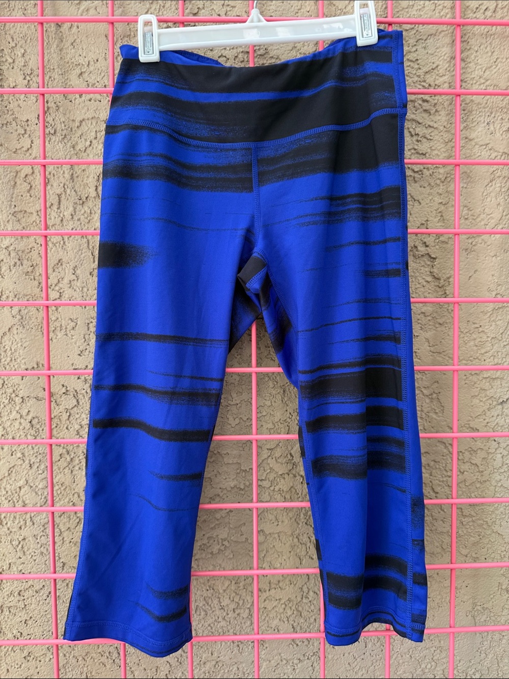 Zella Blue and Black Striped Active Capris